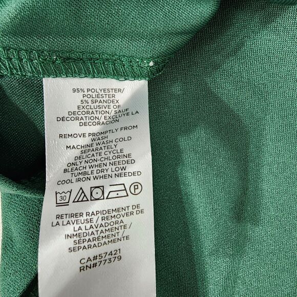 Ann Taylor Womens Top Small Piped Peplum Green Long Sleeve Pullover Long Sleeve - Picture 9 of 10